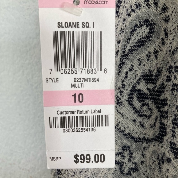 NWT Y2k  Vintage Neutral Maxi Wool Skirt Women’s 10 Winter Office Grey/Blue - Picture 7 of 8